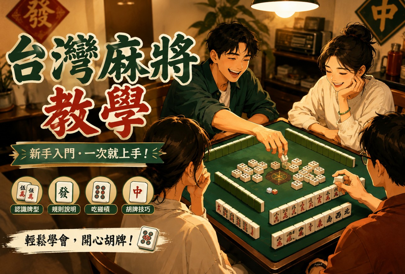 台灣麻將怎麼玩？新手規則、牌型、吃碰槓與胡牌完整教學