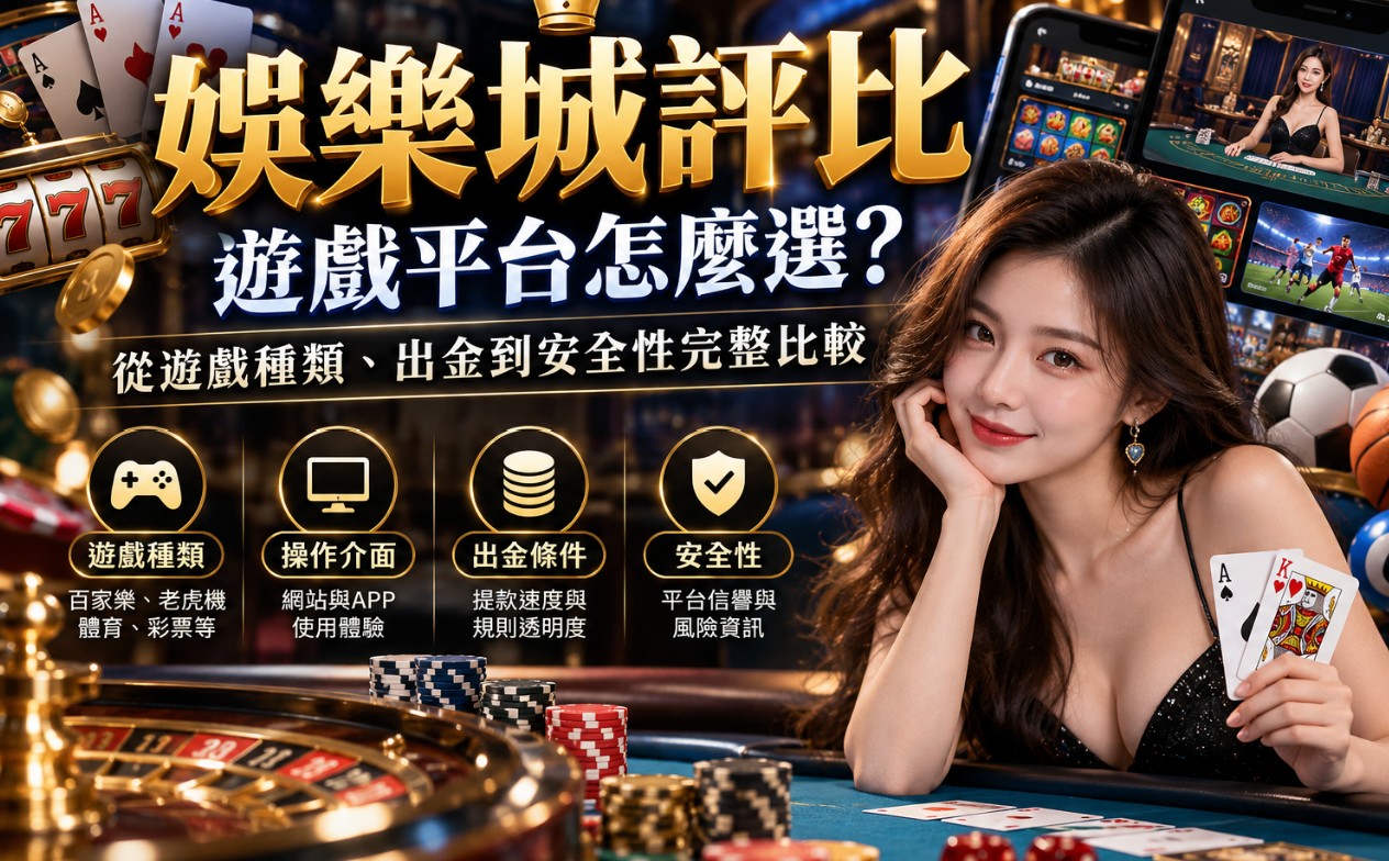 娛樂城評比｜遊戲平台怎麼選？從遊戲種類、出金到安全性完整比較