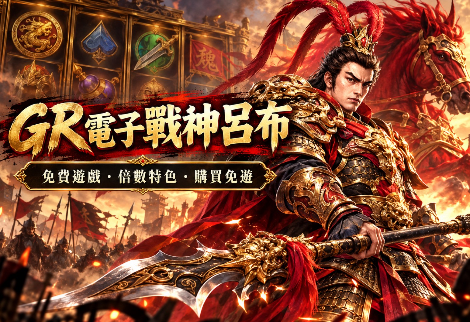 GR電子戰神呂布玩法介紹｜免費遊戲、倍數特色與購買免遊完整解析