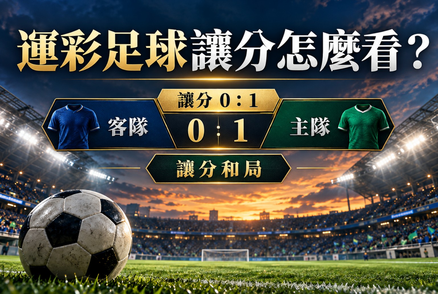 運彩足球讓分怎麼看？0：1、2：0與讓分和局完整解析