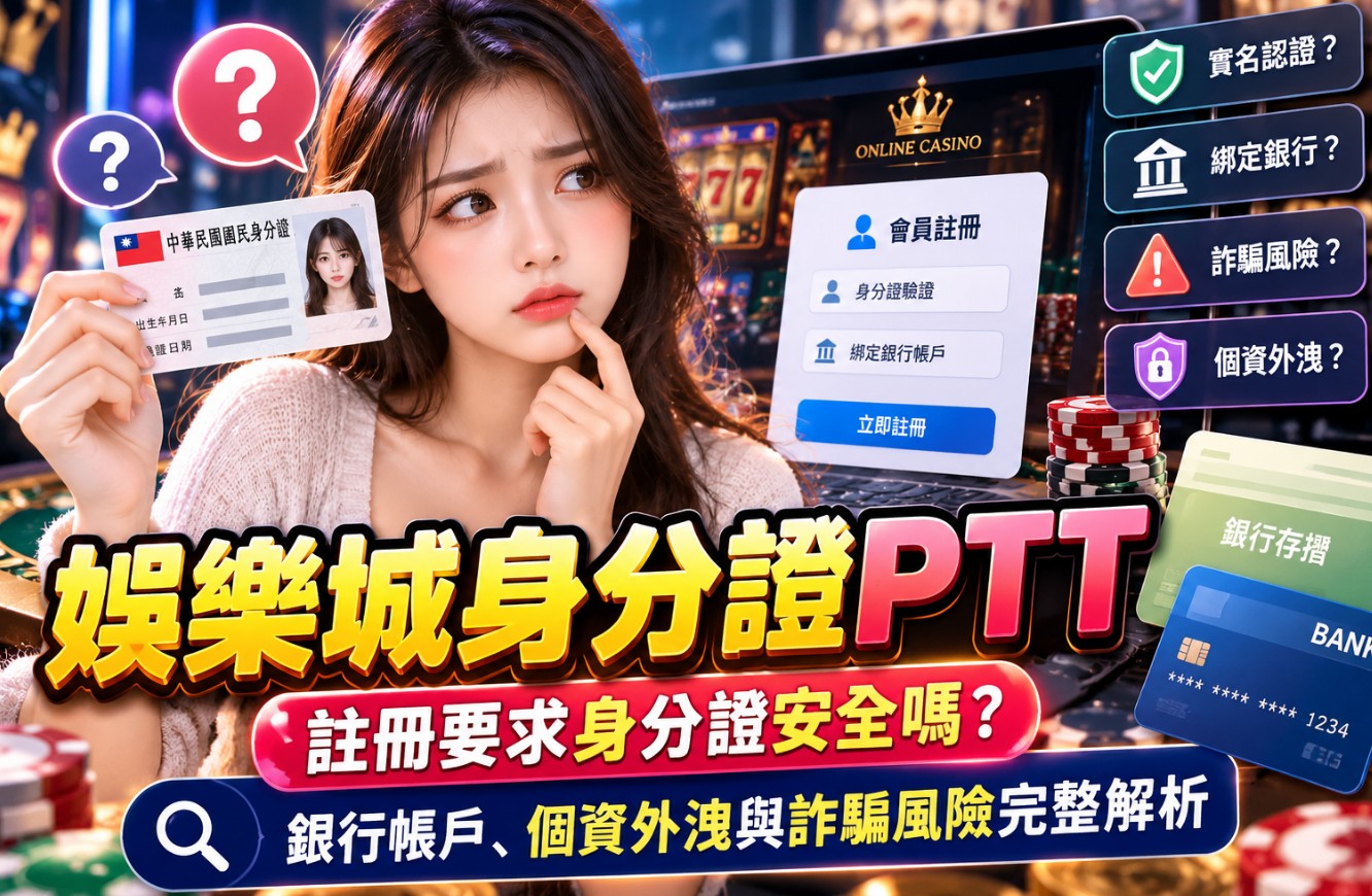 娛樂城身分證PTT｜註冊要求身分證安全嗎？銀行帳戶、個資外洩與詐騙風險完整解析